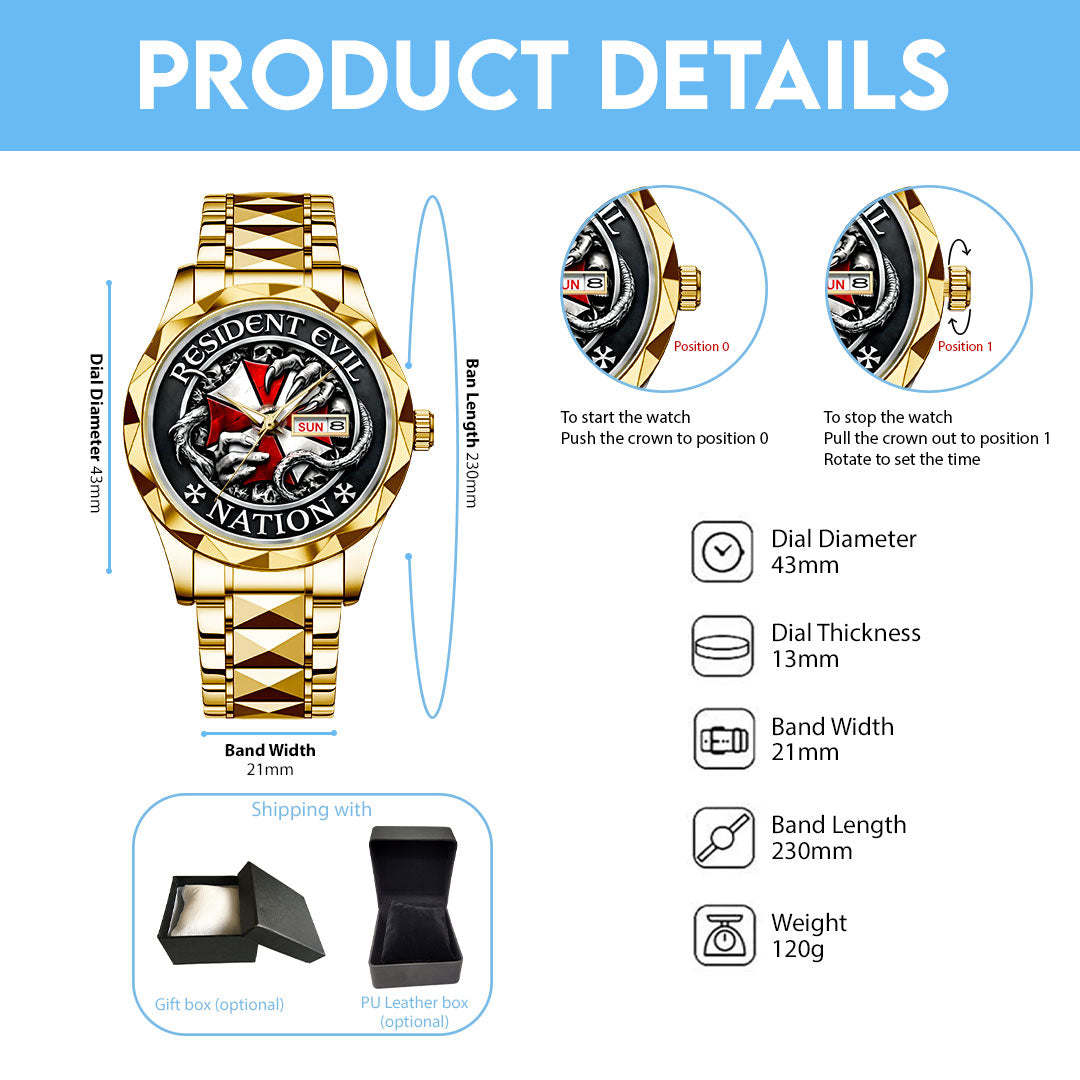 Resident Evil Alloy Luxury Quartz Watch – HOATT16746