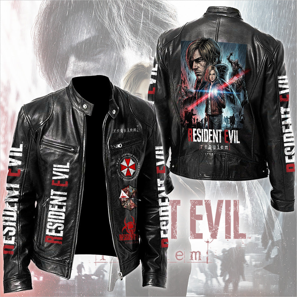 Resident Evil Motorcycle Leather Jacket – TMTHU4407
