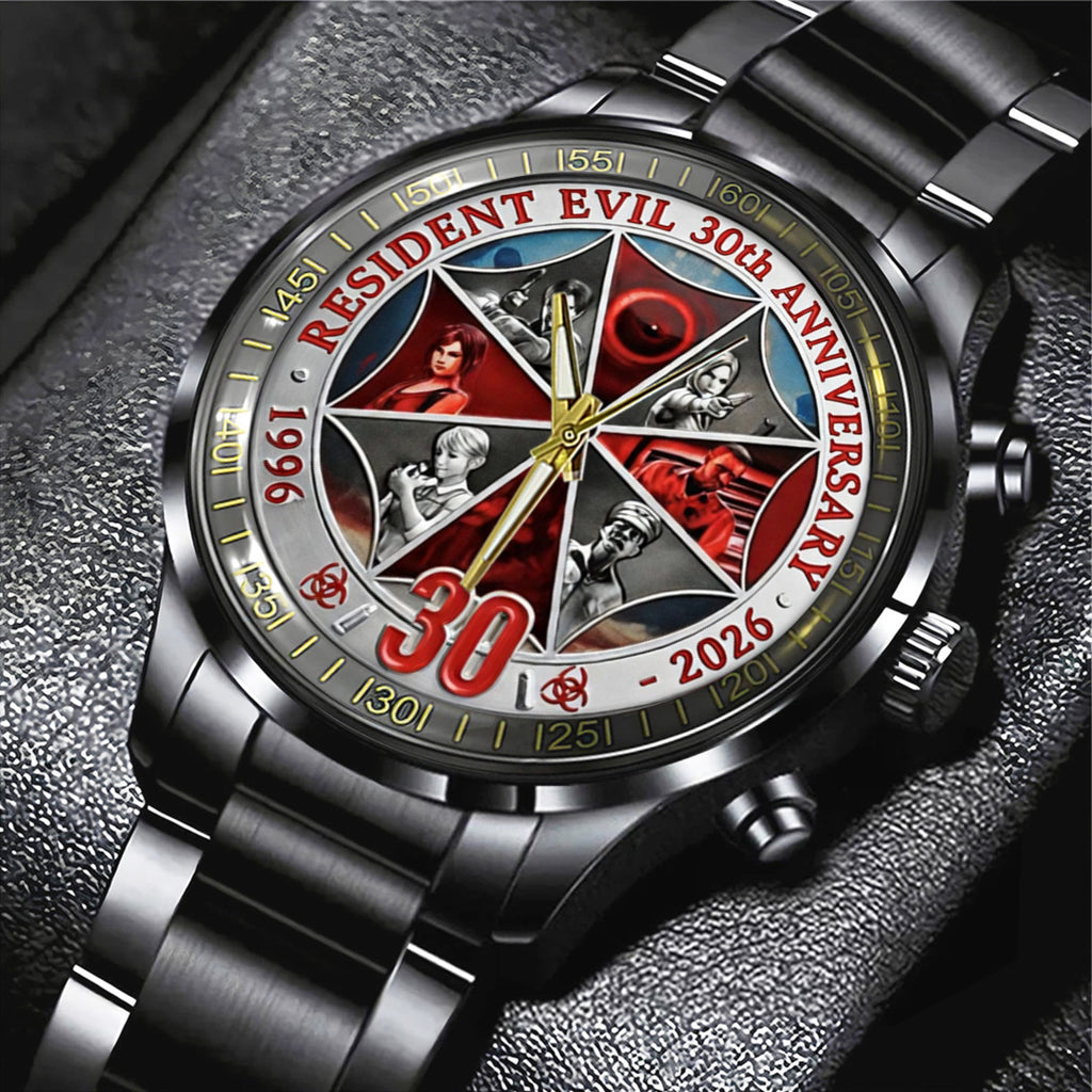 Resident Evil Requiem Black Stainless Steel Watch – TANTN21912