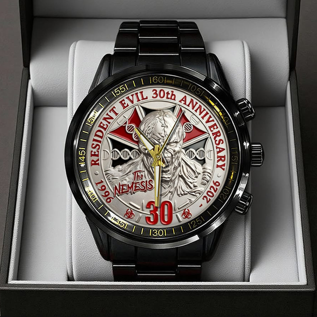 Resident Evil Requiem Black Stainless Steel Watch – TANTN21914