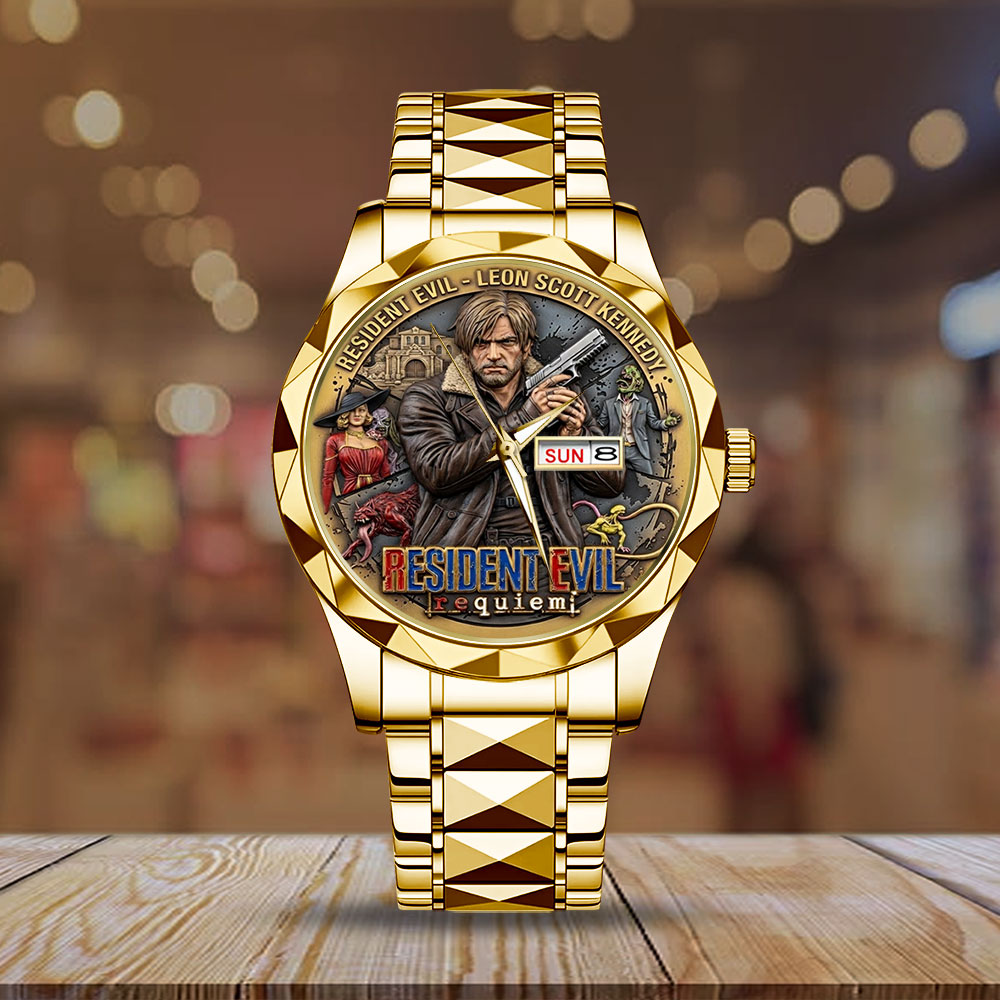 Resident Evil Requiem x Leon Scott Kennedy Alloy Luxury Quartz Watch – TMTHU4481