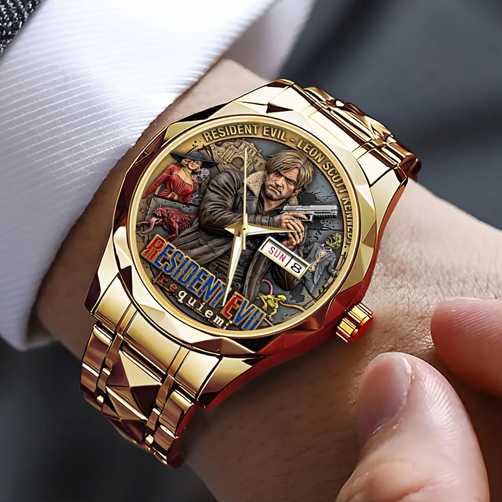 Resident Evil Requiem x Leon Scott Kennedy Alloy Luxury Quartz Watch – TMTHU4481