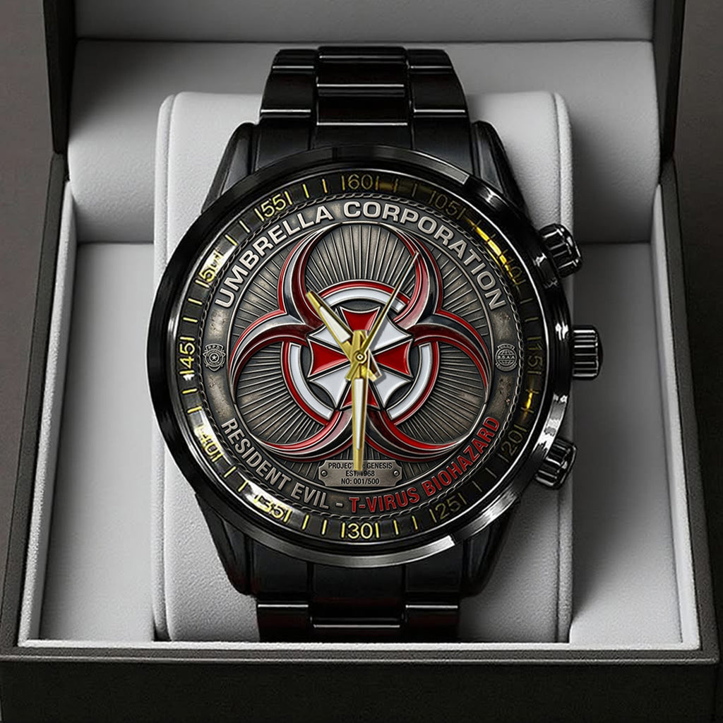 Resident Evil Black Stainless Steel Watch – TMTHU4450