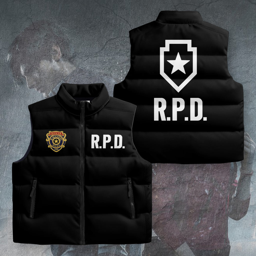 Resident Evil 2 Remake x Leon Scott Kennedy 3D Sleeveless Down Jacket – GNE5353.1