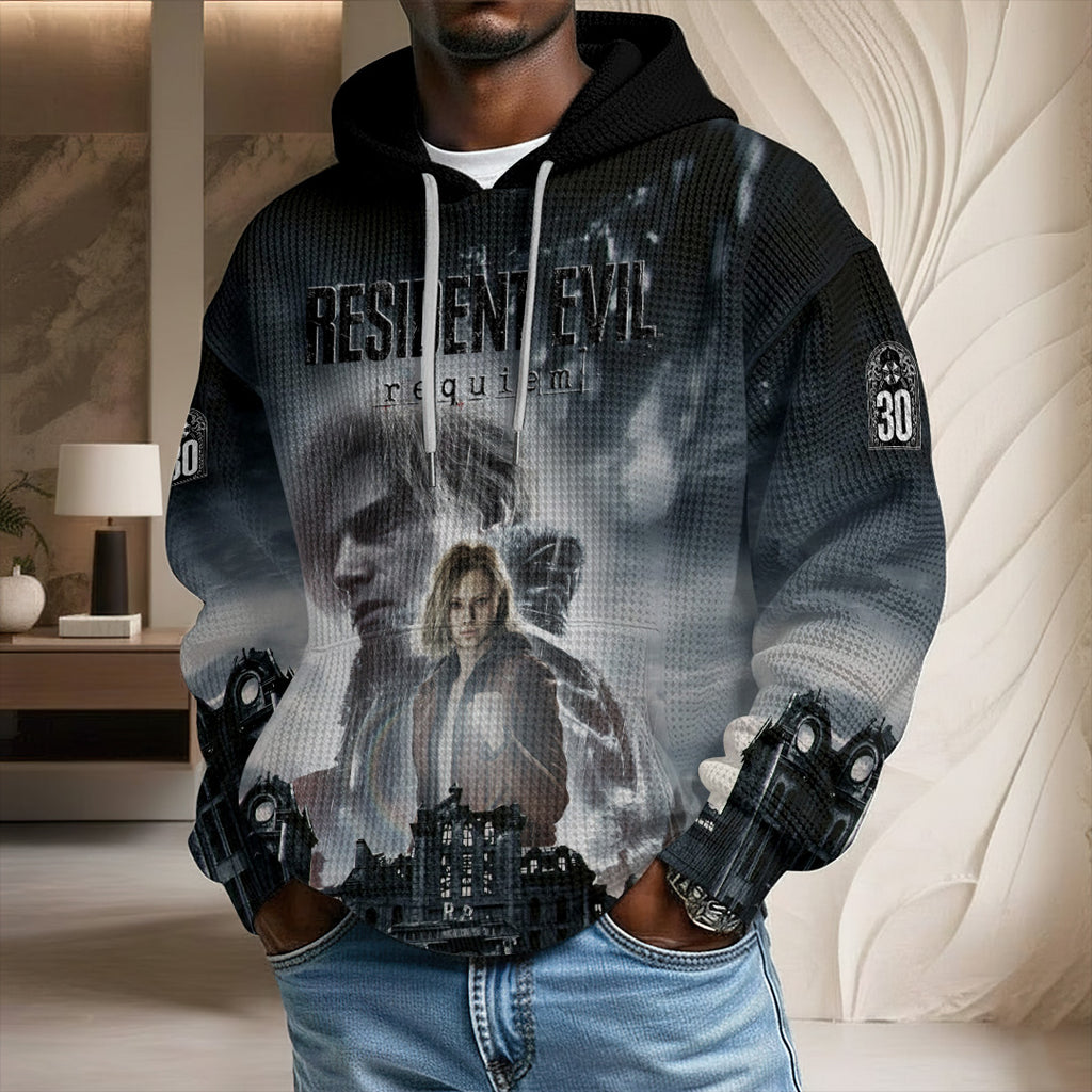 Resident Evil 30th Anniversary 3D Unisex Waffle Hoodie – GNE5264.5