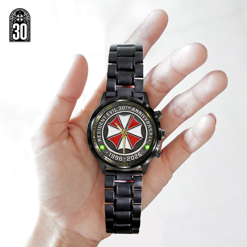 Resident Evil 30th Anniversary Black Stainless Steel Watch – GNE5279