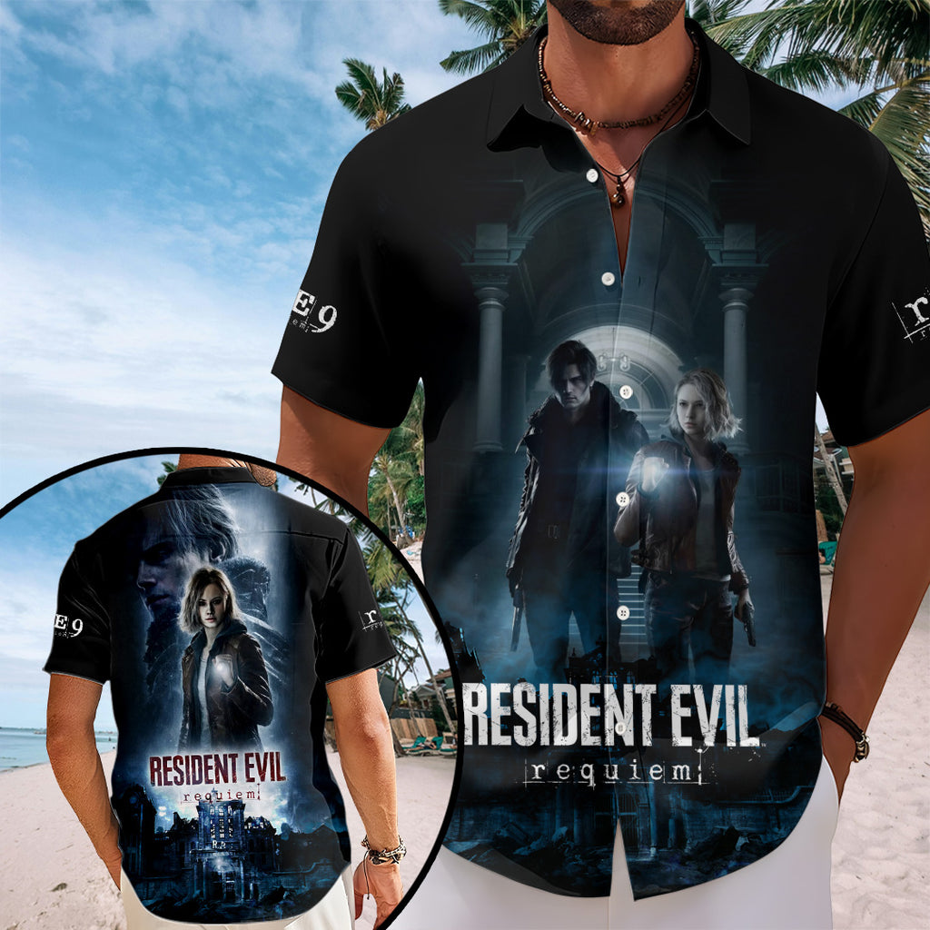 Resident Evil Requiem Short Sleeve Button-Down Shirt – GNE53301.4