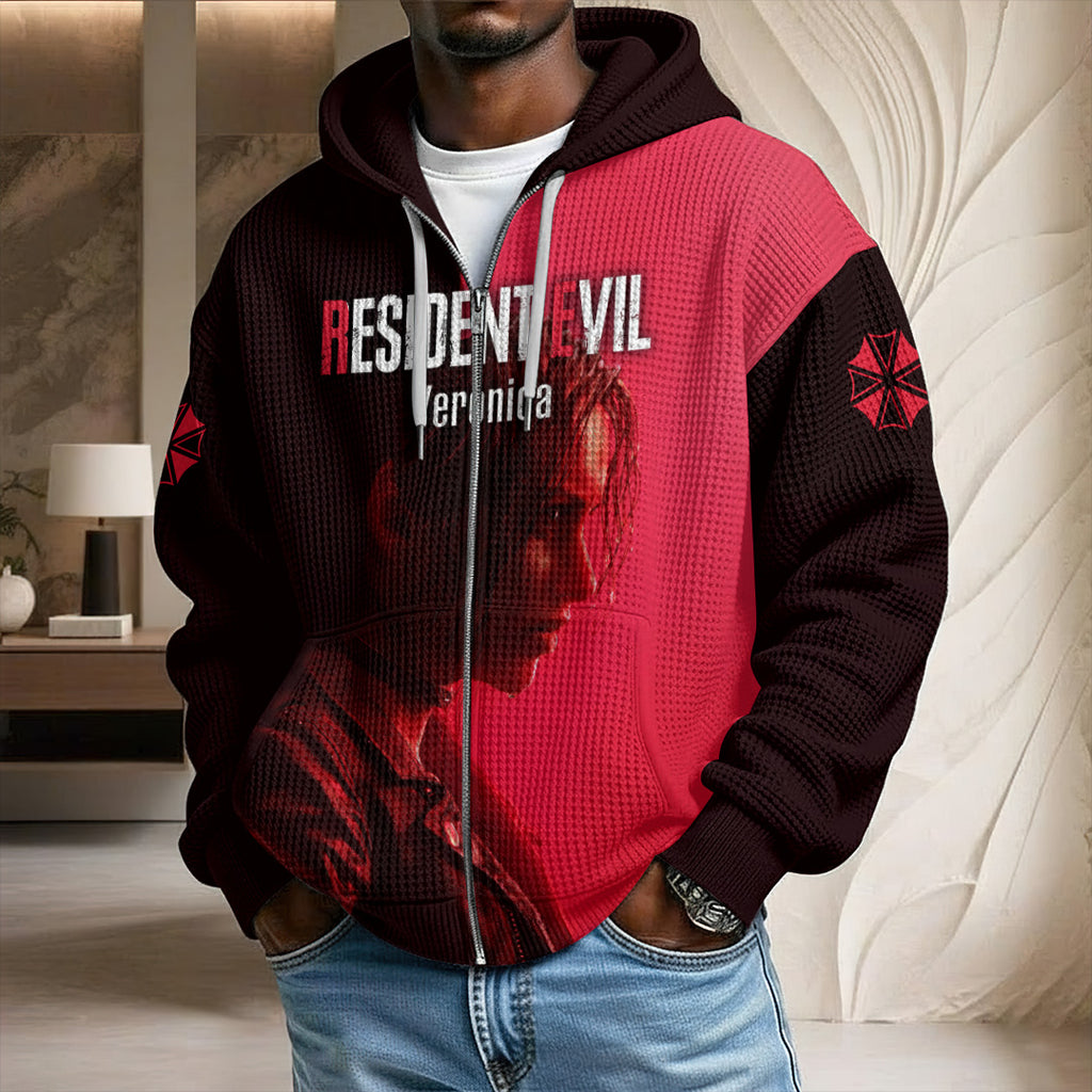 Resident Evil Veronica 3D Unisex Waffle Hoodie – GNE6887.12