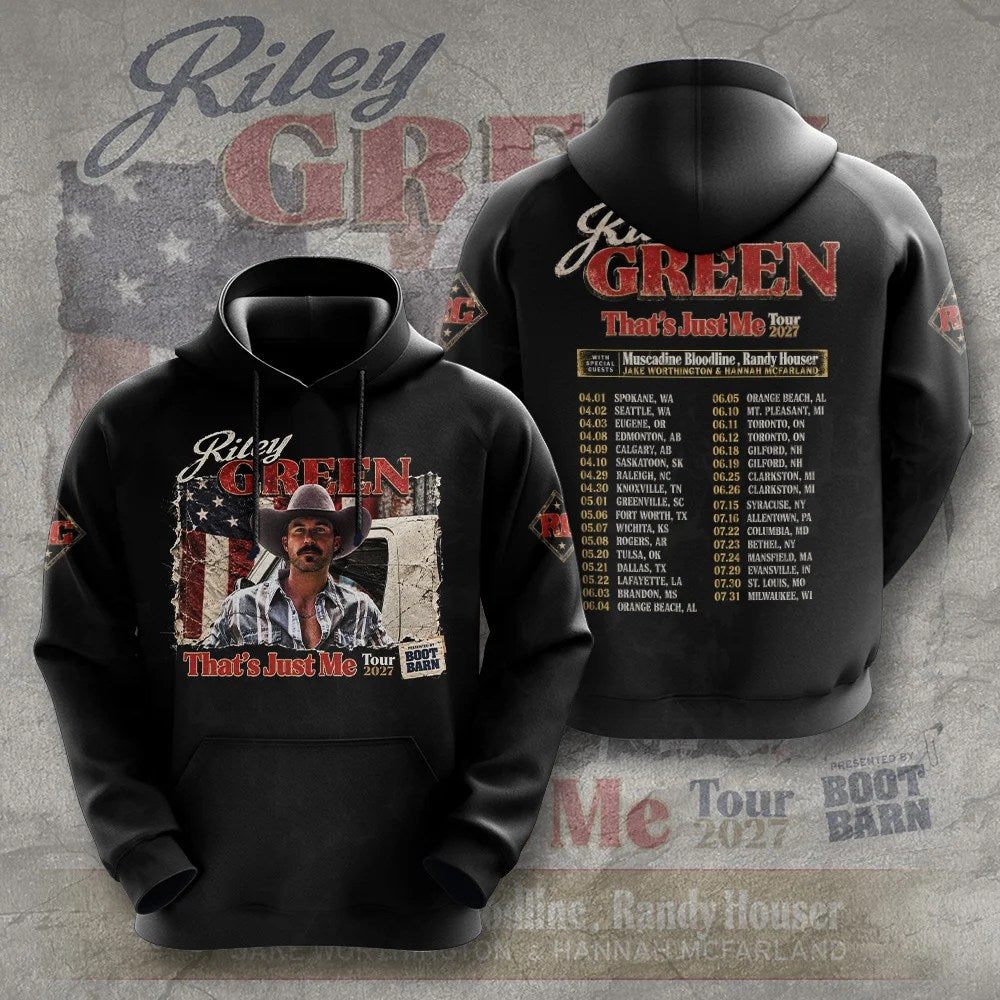 Riley Green: That's Just Me Tour 2027 3D Apparel – GNE8926