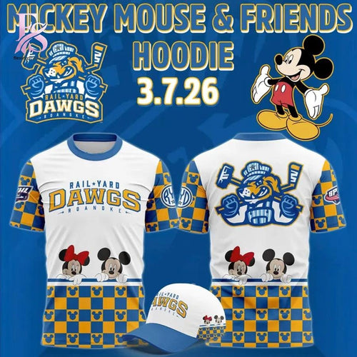 Roanoke Rail Yard Dawgs 2026 Mickey Mouse and Friends Shirt