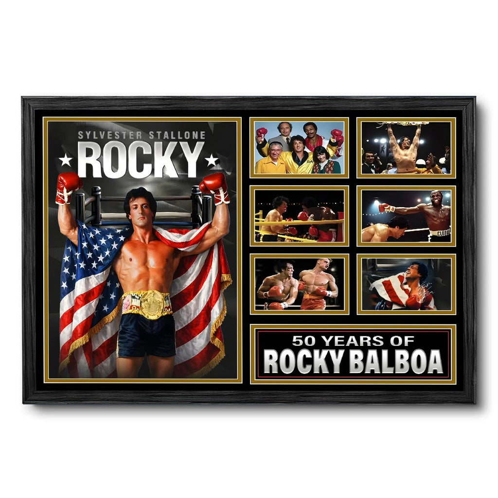 Rocky 50th Anniversary Rectangle Canvas With Inner Frame – HOATT15875
