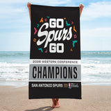San Antonio Spurs NBA Western Conference Champions 2026 Rectangle Beach Towel – TANTN23353