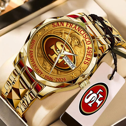 San Francisco 49ers 80th Anniversary 2026 Alloy Luxury Quartz Watch – TMTHU2774
