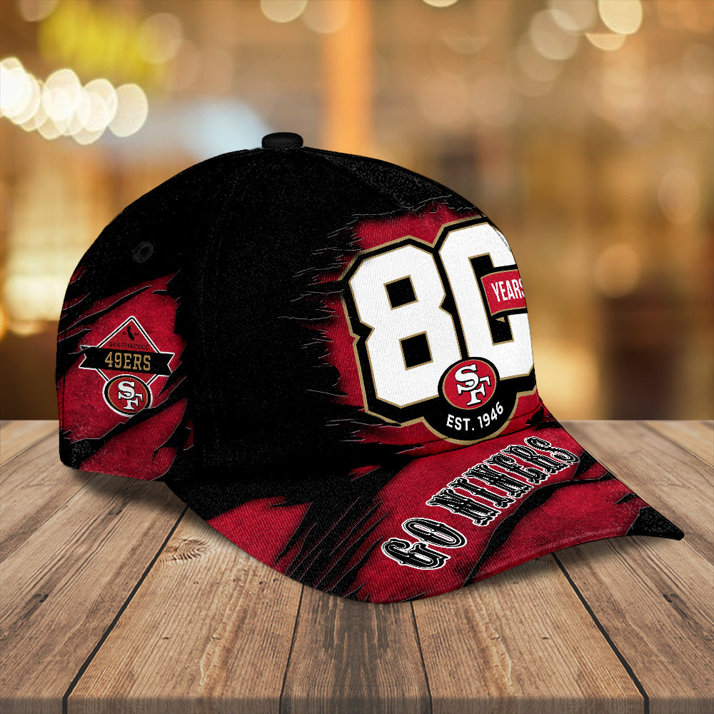San Francisco 49ers 80th Anniversary Classic Cap – TANTN22251