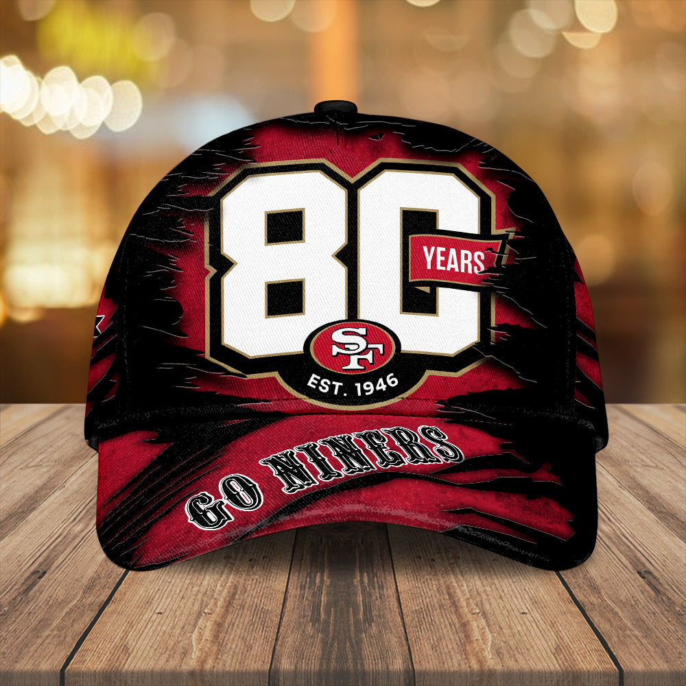 San Francisco 49ers 80th Anniversary Classic Cap – TANTN22251