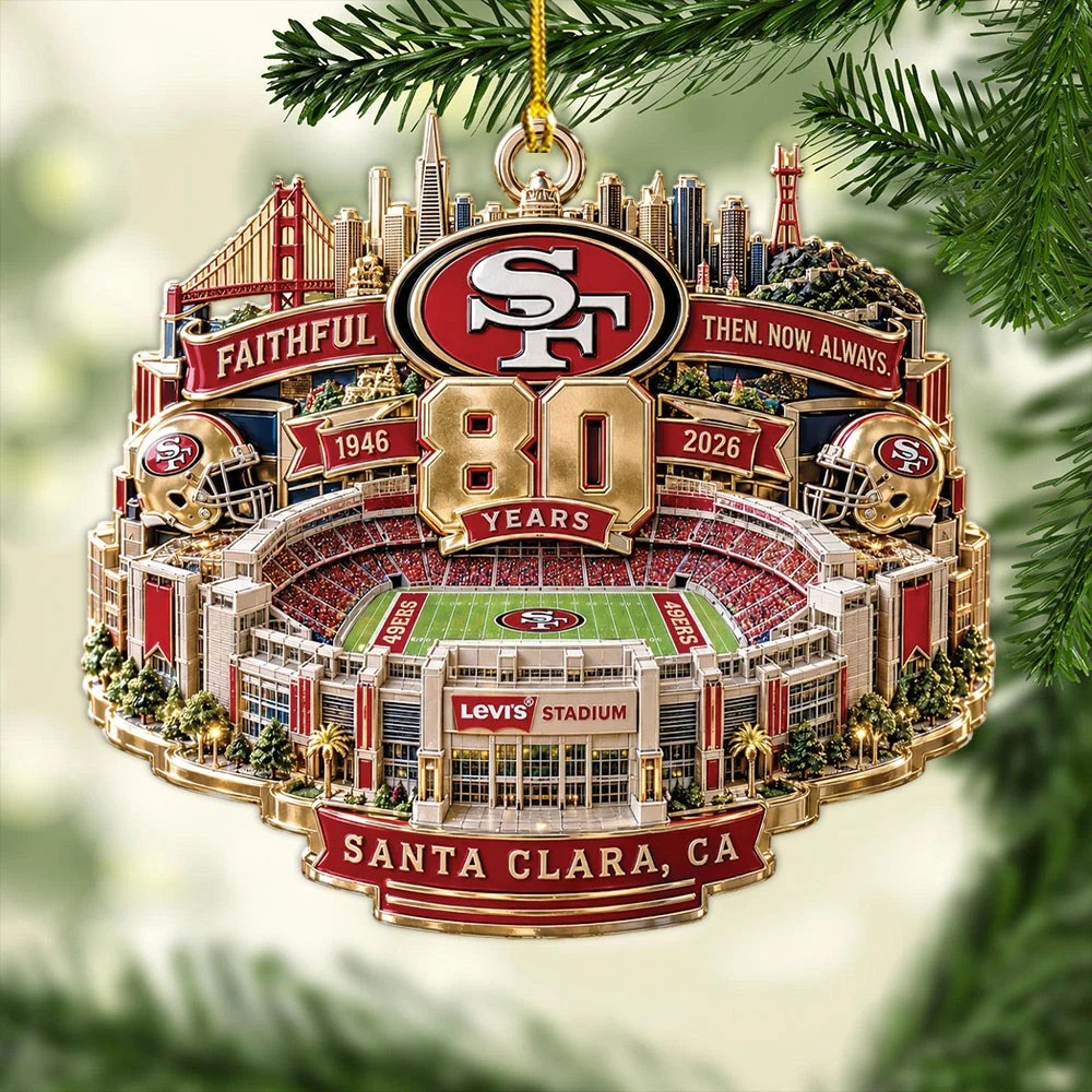 San Francisco 49ers 80th Anniversary Custom Shape 1-side Printed Acrylic Ornament – MAITM15427