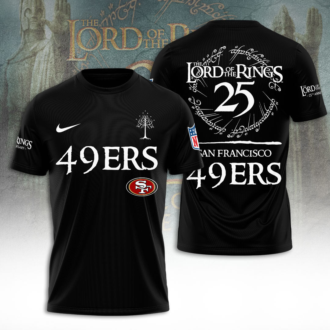 San Francisco 49ers x The Lord of The Rings 25 Years 3D Apparel – TANTN19580