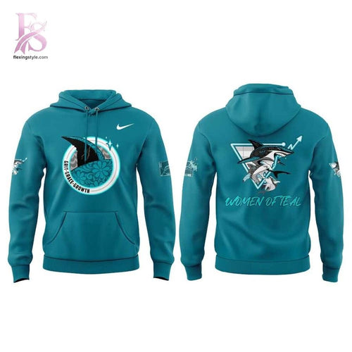 San Jose Sharks Grit Grace Growth Women of Teal Night Hoodie
