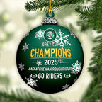 Saskatchewan Roughriders 2025 Grey Cup Champions Custom Shape 2-sided Acrylic Ornament – HOATT14816