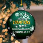 Saskatchewan Roughriders 2025 Grey Cup Champions Custom Shape 2-sided Acrylic Ornament – HOATT14816