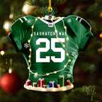 Saskatchewan Roughriders 2025 Grey Cup Champions Custom Shape 2-sided Acrylic Ornament – HOATT14850