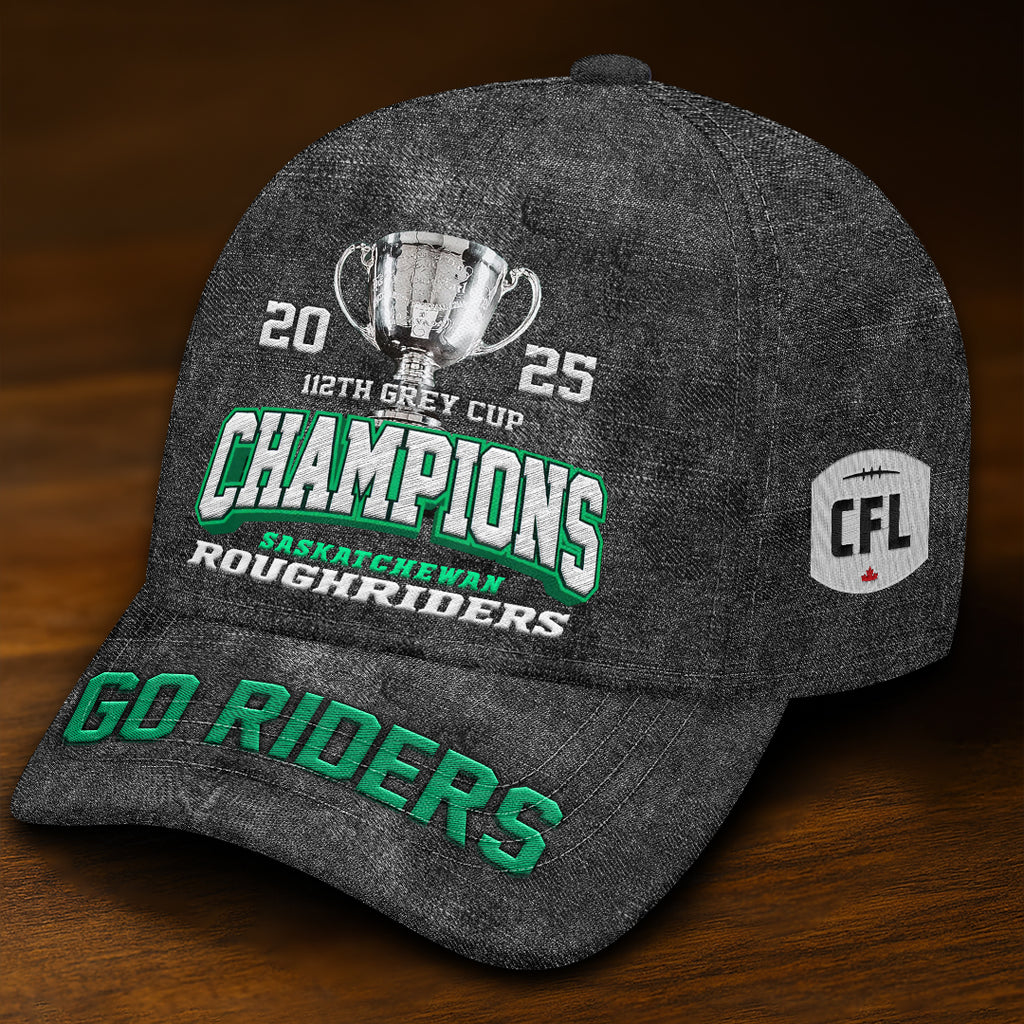 Saskatchewan Roughriders 2025 Grey Cup Champions Classic Cap – HOATT14864