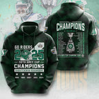 Saskatchewan Roughriders 2025 Grey Cup Champions 3D Apparel – MAITM13803