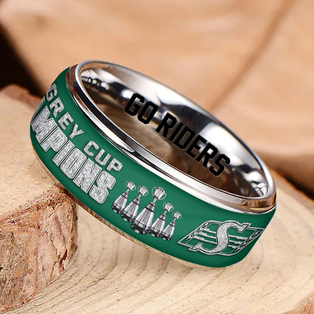 Saskatchewan Roughriders 2025 Grey Cup Champions Custom Alloy Ring – HOATT14762