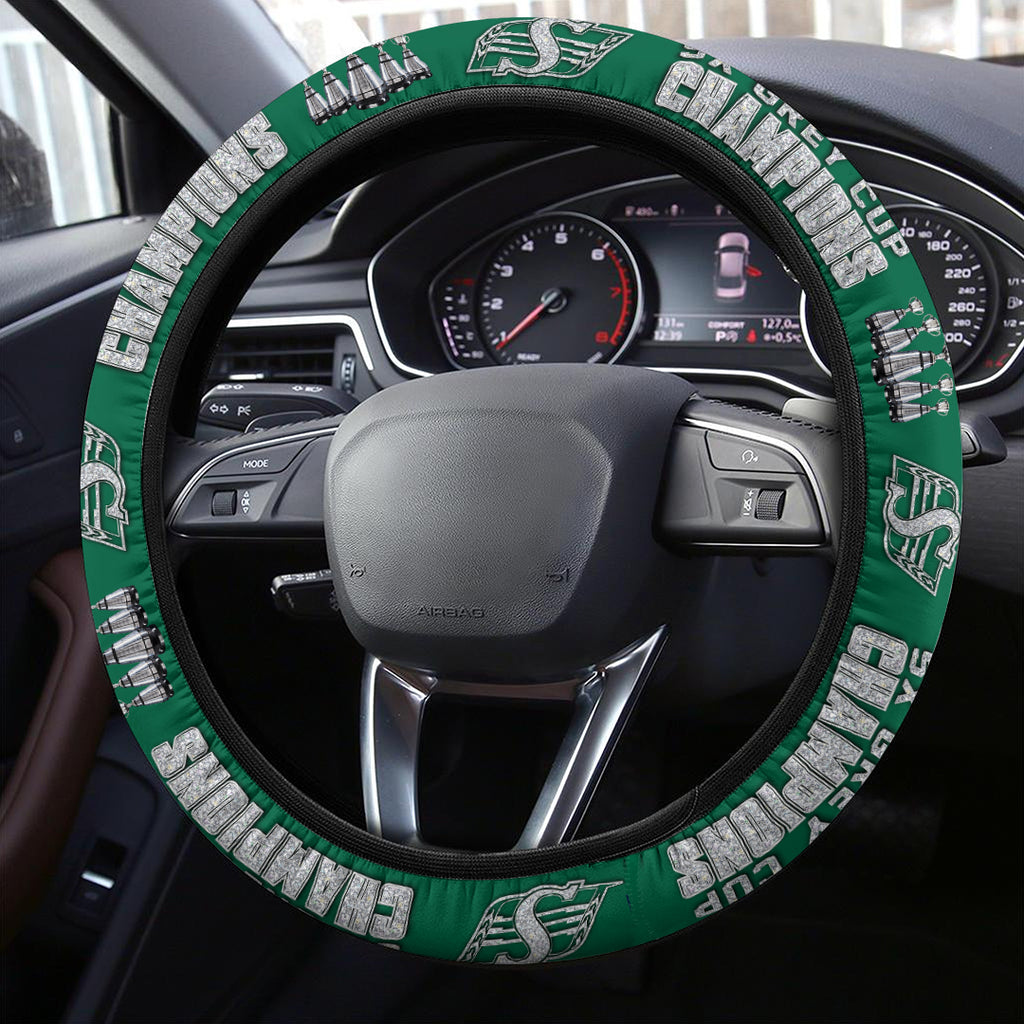 Saskatchewan Roughriders 2025 Grey Cup Champions Steering Wheel Cover – HOATT14859