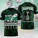 Saskatchewan Roughriders 2025 Grey Cup Champions 3D Apparel – MAITM13803