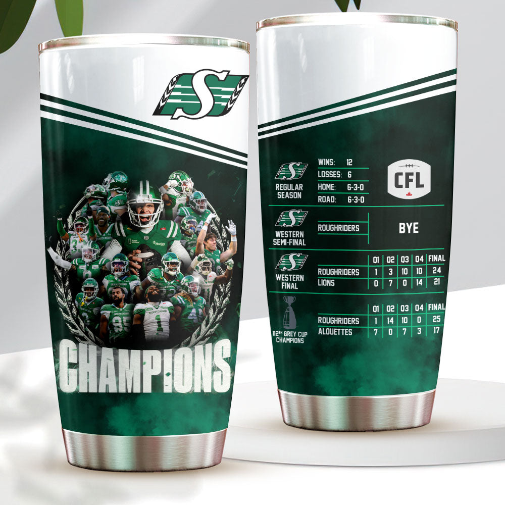 Saskatchewan Roughriders 2025 Grey Cup Champions Tumbler Cup – HOATT14784