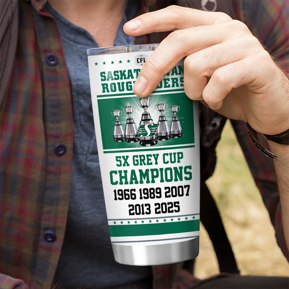 Saskatchewan Roughriders 2025 Grey Cup Champions Tumbler Cup – HOATT14887