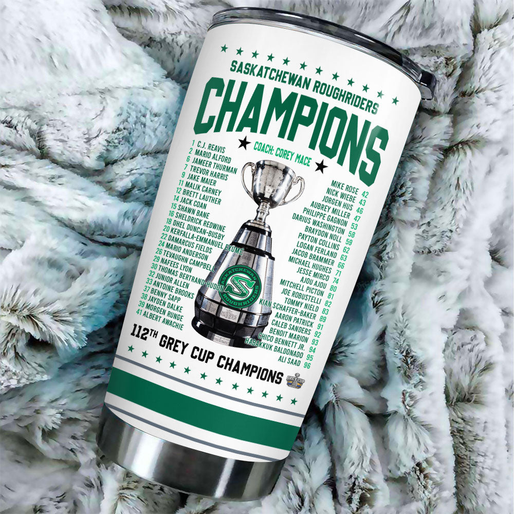 Saskatchewan Roughriders 2025 Grey Cup Champions Tumbler Cup – HOATT14887