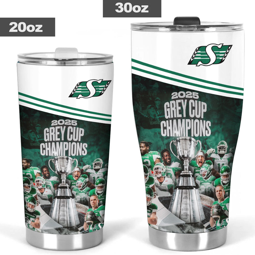 Saskatchewan Roughriders 2025 Grey Cup Champions Tumbler Cup – MAITM13909