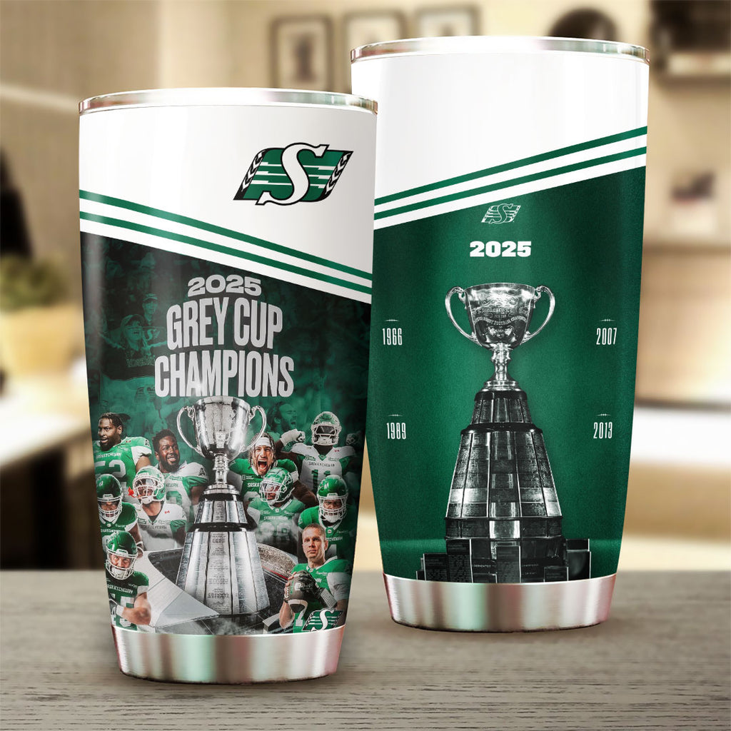 Saskatchewan Roughriders 2025 Grey Cup Champions Tumbler Cup – MAITM13909
