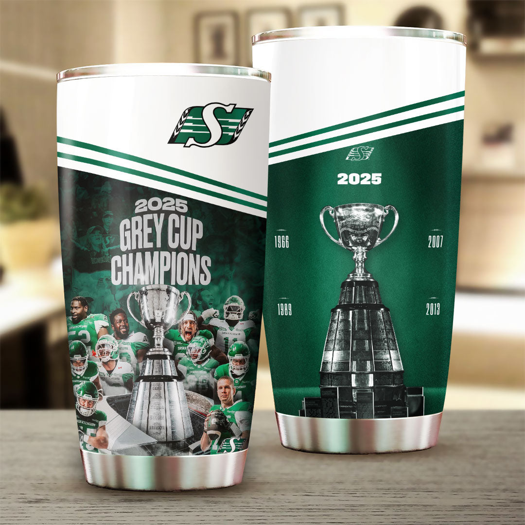 Saskatchewan Roughriders 2025 Grey Cup Champions Tumbler Cup – MAITM13909