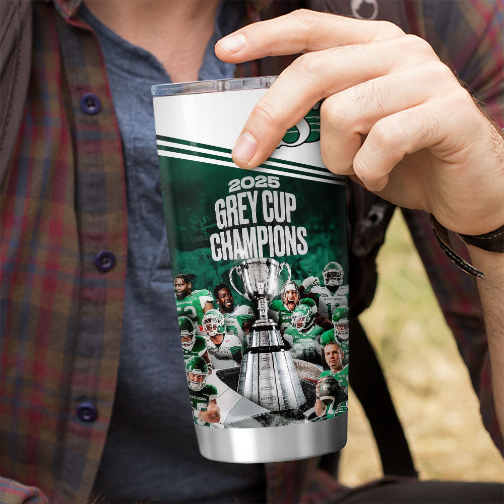 Saskatchewan Roughriders 2025 Grey Cup Champions Tumbler Cup – HOATT14772