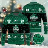 Saskatchewan Roughriders 2025 Grey Cup Champions Ugly Sweater – HOATT14820