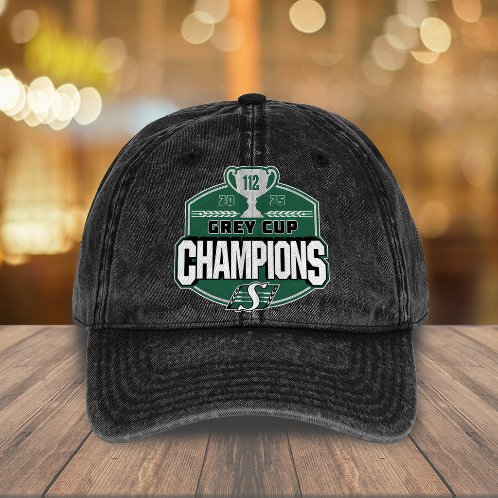 Saskatchewan Roughriders 2025 Grey Cup Champions Wash Denim Cap – TANTN19442