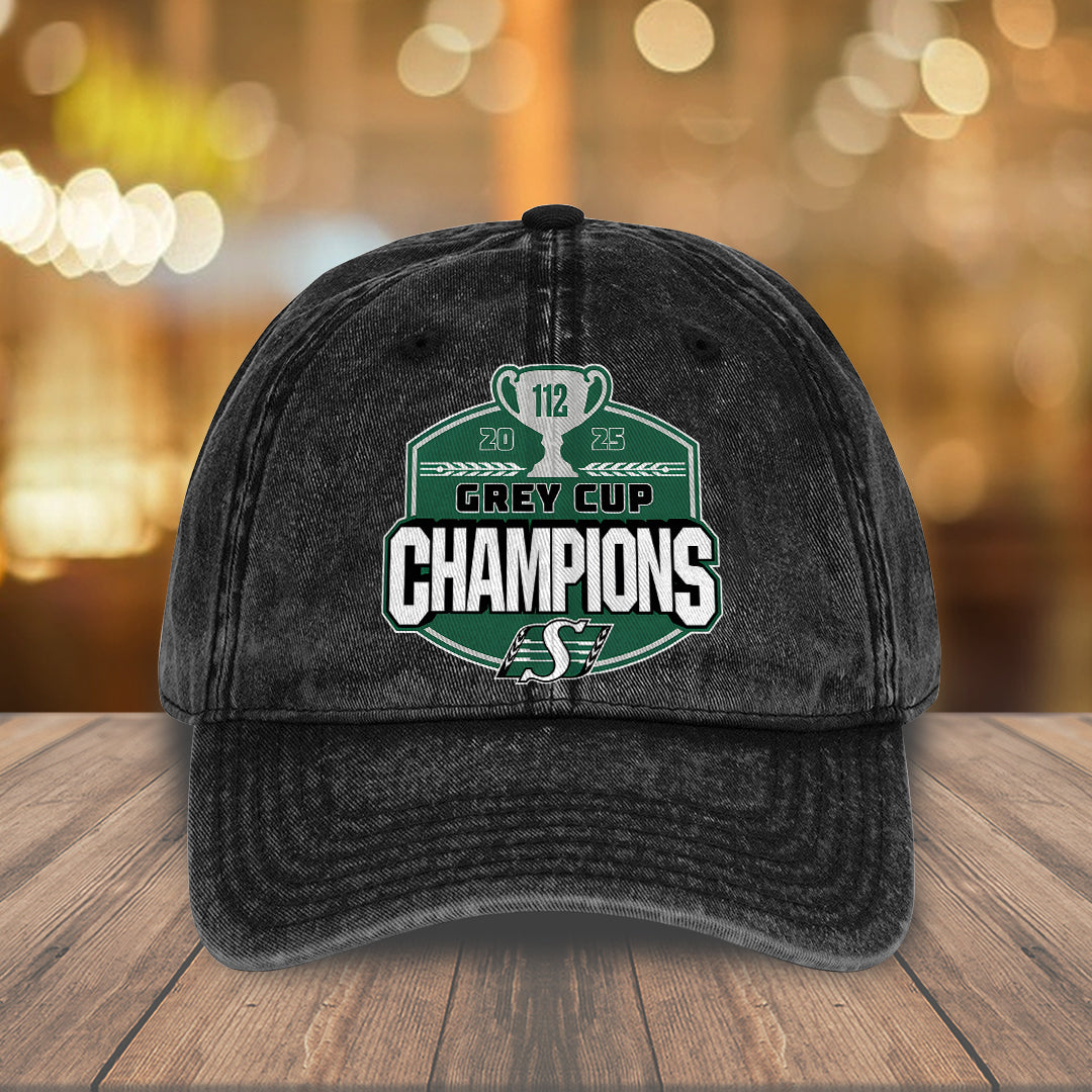 Saskatchewan Roughriders 2025 Grey Cup Champions Wash Denim Cap – TANTN19442