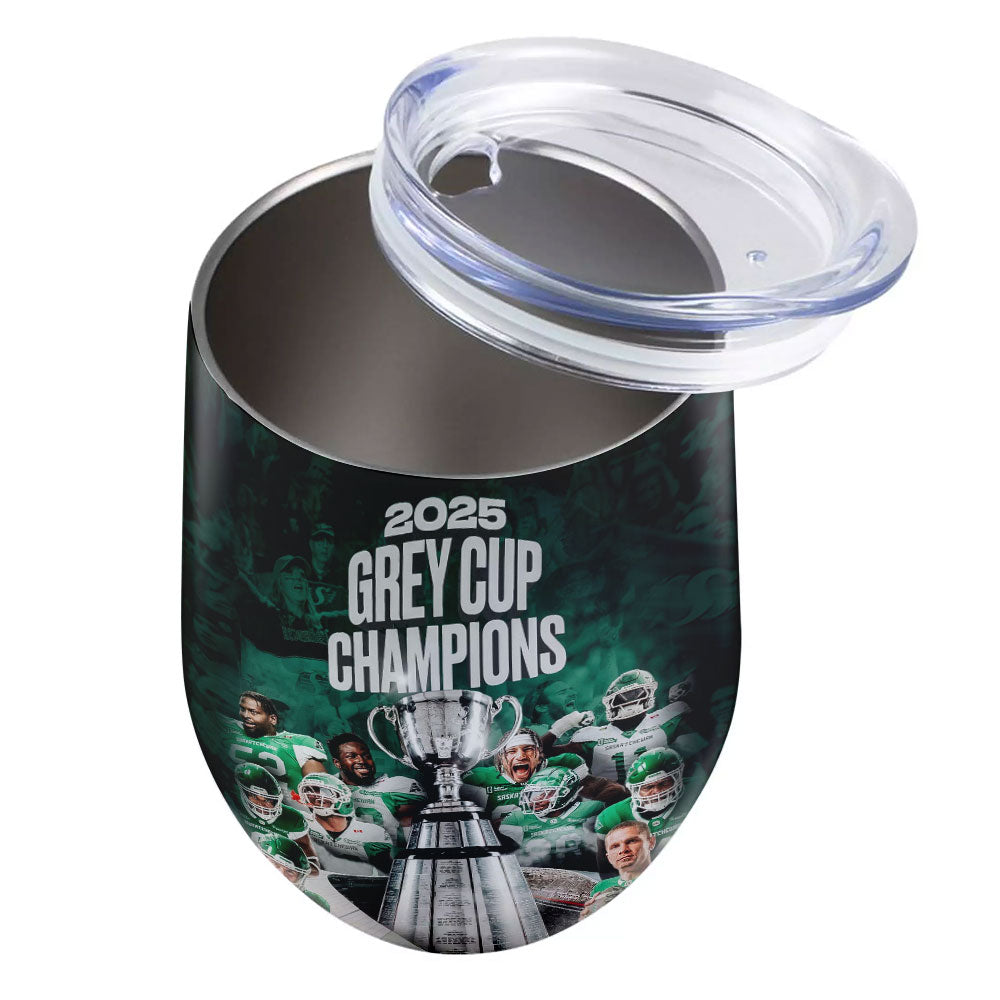 Saskatchewan Roughriders 2025 Grey Cup Champions Wine Tumbler – MAITM13870