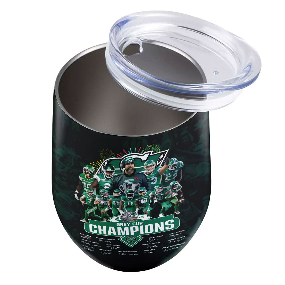 Saskatchewan Roughriders 2025 Grey Cup Champions Wine Tumbler – MAITM14044