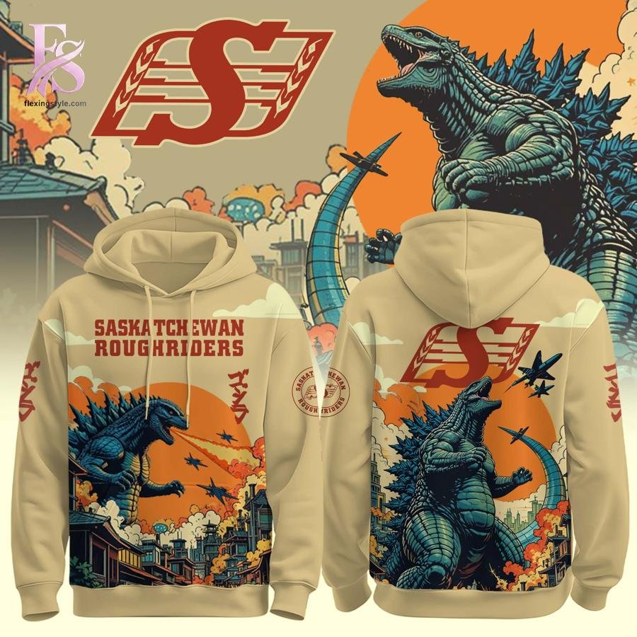 Saskatchewan Roughriders Special Godzilla Hoodie