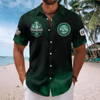 Saskatchewan Roughriders 2025 Grey Cup Champions Short Sleeve Button-Down Shirt – HOATT14770