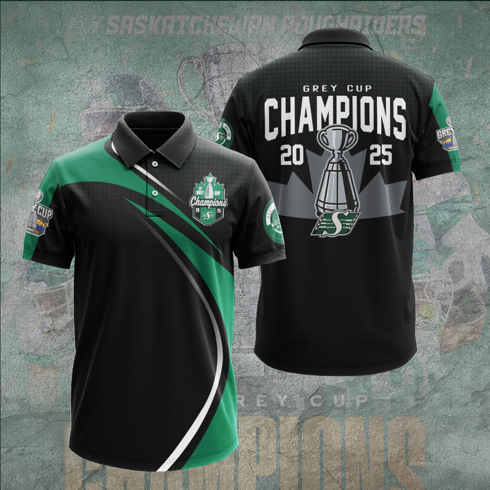Saskatchewan Roughriders 2025 Grey Cup Champions 3D Apparel – TANTN18907