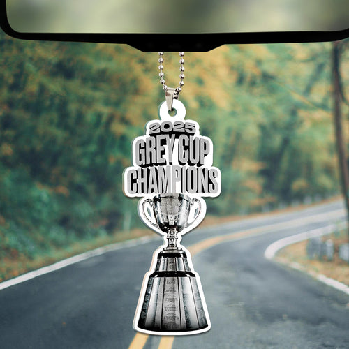 Saskatchewan Roughriders 2025 Grey Cup Champions Custom shape 2-sided Acrylic Car Ornament – GNE4717