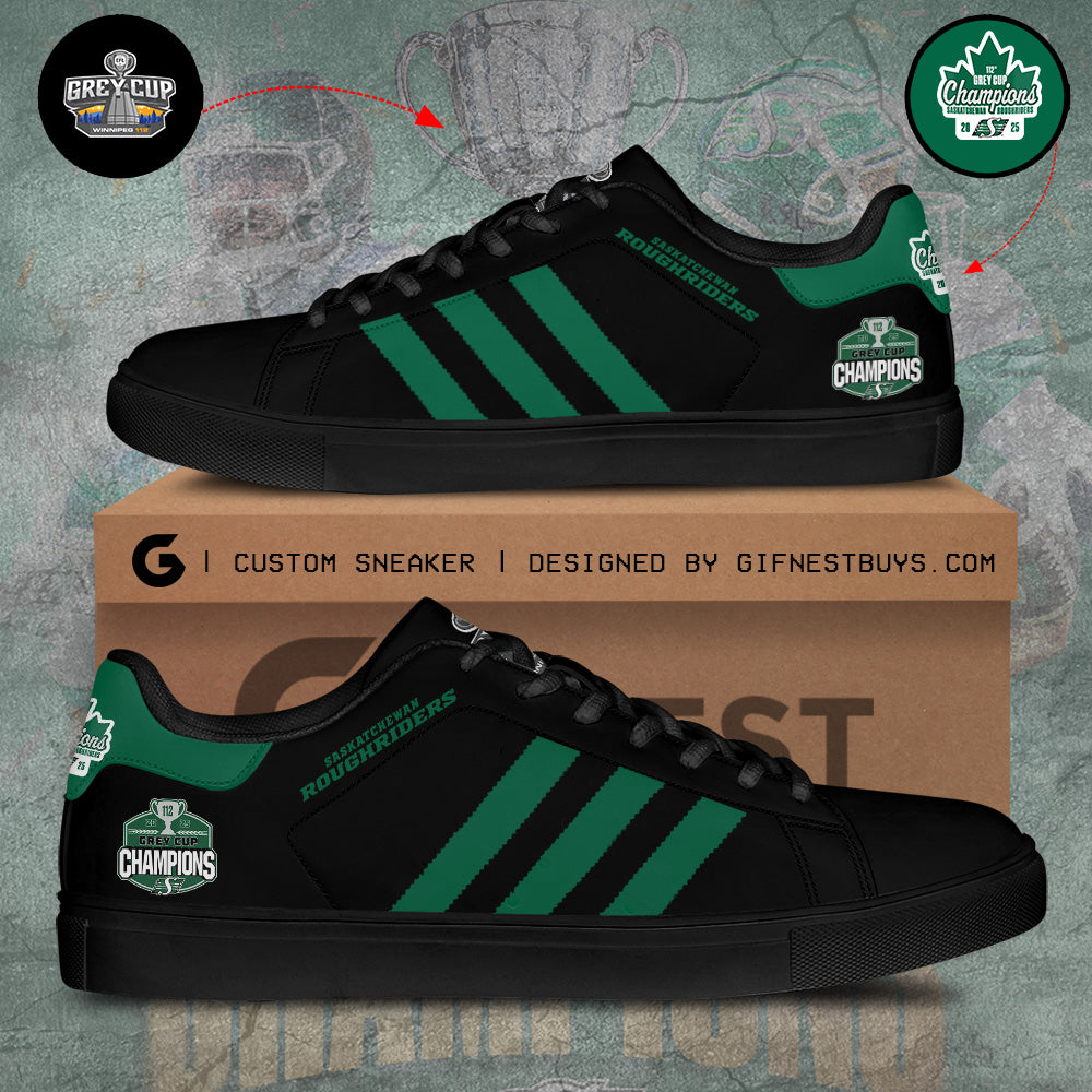 Saskatchewan Roughriders 2025 Grey Cup Champions Custom SS Shoes – TANTN18909