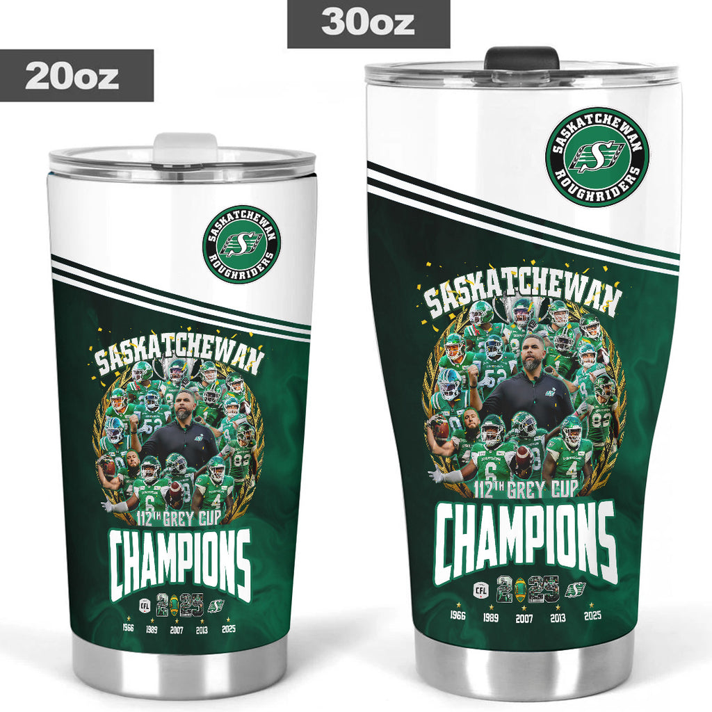 Saskatchewan Roughriders 2025 Grey Cup Champions Tumbler Cup – TANTN18958