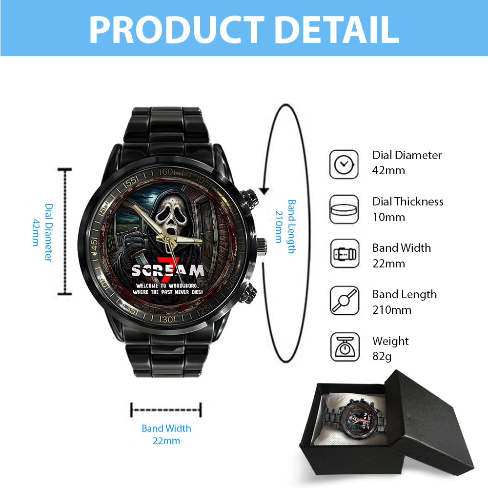 Scream 30th Anniversary Black Stainless Steel Watch – GNE5941