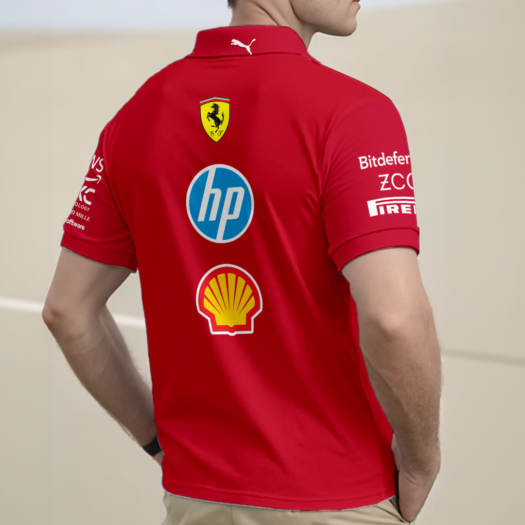 Scuderia Ferrari 2025 Zip Polo Shirt – GNE4820